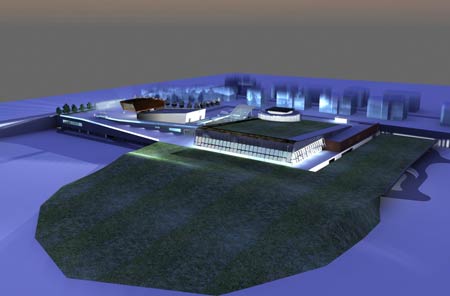Multifunctional complex for spa activities and tourism services 
Area Ex-Italsider - Bagnoli (NA)   
  (2006)